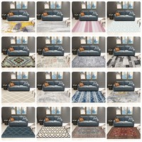 Moderner 3D Soft Nordic Pattern Printing Teppich Maschinen gefertigter geometrischer Polyester teppich für Wohnzimmer boden Großhandel erhältlich