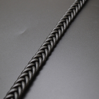 1 Meter12 * 6mm el yapımı geniş örgülü düz deri halat kahverengi mavi deri kordon DIY bilezik takı yapımı el sanatları aksesuarları