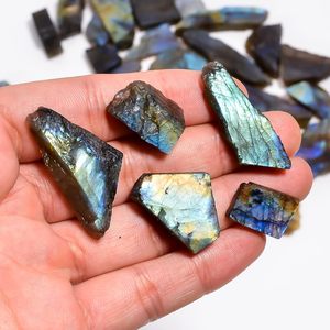 Gemkora Pierre précieuse naturelle brute de labradorite, 100 carats, forme irrégulière, gris, pour la création de bijoux, cristaux en vrac - Product Image 3