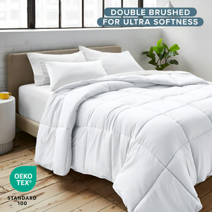 Couette matelassée en microfibre, fabrication directe d'usine, toutes saisons, blanche, literie de chambre à coucher, taille personnalisée, <span class=keywords><strong>prix</strong></span> de gros - Product Image 5