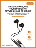 Écouteurs intra-auriculaires filaires de type C avec logo personnalisé JOKADE OEM, microphone intégré, contrôle du volume, câble tressé