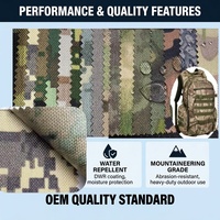 Tissu Oxford en polyester extensible camouflage 1000D imperméable de couleur personnalisée pour sacs à dos, bagages, tentes et articles de plein air