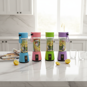 <span class=keywords><strong>Blender</strong></span> Buah Mini Portable 6 Mata Pisau Stainless Steel, USB Rechargeable, Kecepatan Tinggi, Siap Kirim Grosir - Product Image 1