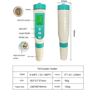 ポータブル高精度7in1 <span class=keywords><strong>pH</strong></span>メーター TDS/EC/ORP/S.G/塩分/温度テスター バックライトディスプレイ 水質分析器 OEM - Product Image 5