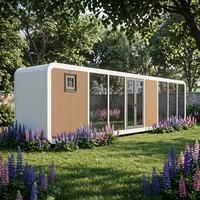 Structure de conteneur préfabriquée en acier galvanisé amovible, pièce familiale modulaire, structure de conteneur 20 pieds, bureau pod pour jardin