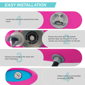 Flotador portátil Center-Mesh 8ft Drop Stitch Hamaca de agua inflable PLATAFORMA INFLAT - Product Image 6