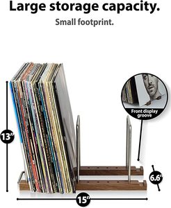 JUNJI – étagères d'album personnalisables, organisateur de stockage en <span class=keywords><strong>vinyle</strong></span>, support de stockage en lp pour albums - Product Image 2