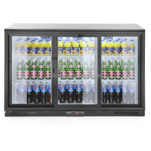 Réfrigérateur de bar commercial noir à <span class=keywords><strong>3</strong></span> <span class=keywords><strong>portes</strong></span>, refroidisseur de bière - Product Image 4