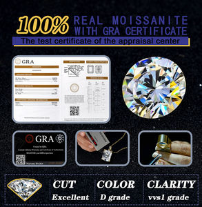 ต่างหูเพชรมออิสซาไนต์ SMOE07ลายเงินสเตอร์ลิง6.5มม. 5มม. 8มม. 9มม. 10มม. สี D VVS Moissanite - Product Image 5