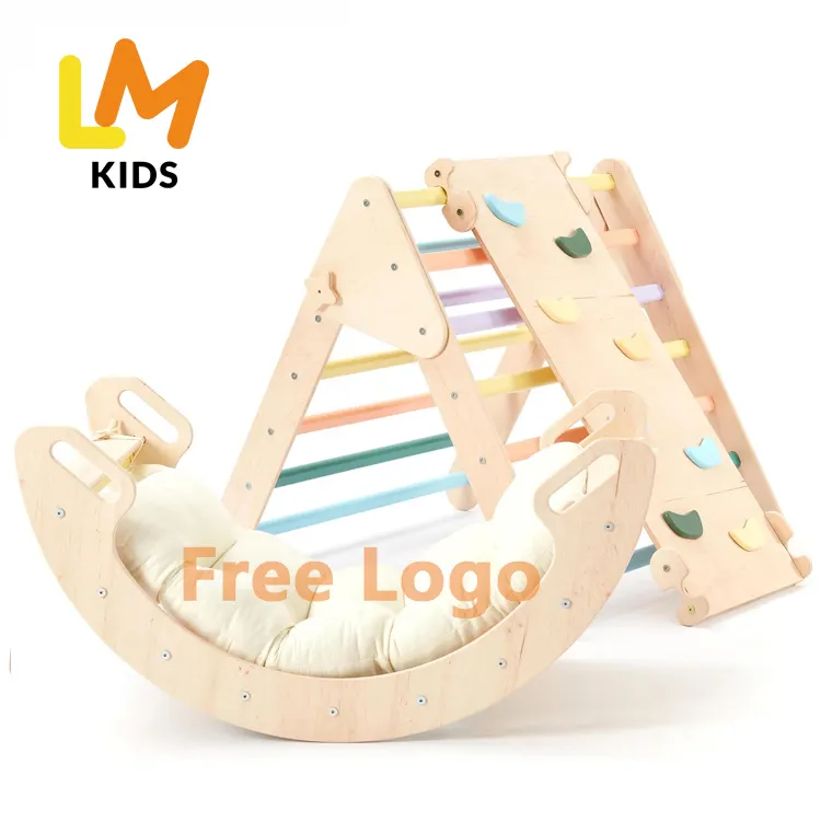 Детская игрушка LM для спортзала, Монтессори, скалолазание, треугольная арка для игры в помещении, треугольный набор пиклеров, треугольник