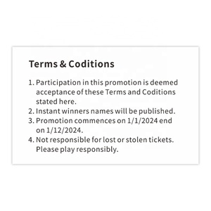 Quick Customized Printing Scratch Off Card Hd Color Custom Size Paper Logo Cmyk Scratch Off <b>Tickets</b> - Product Image 3