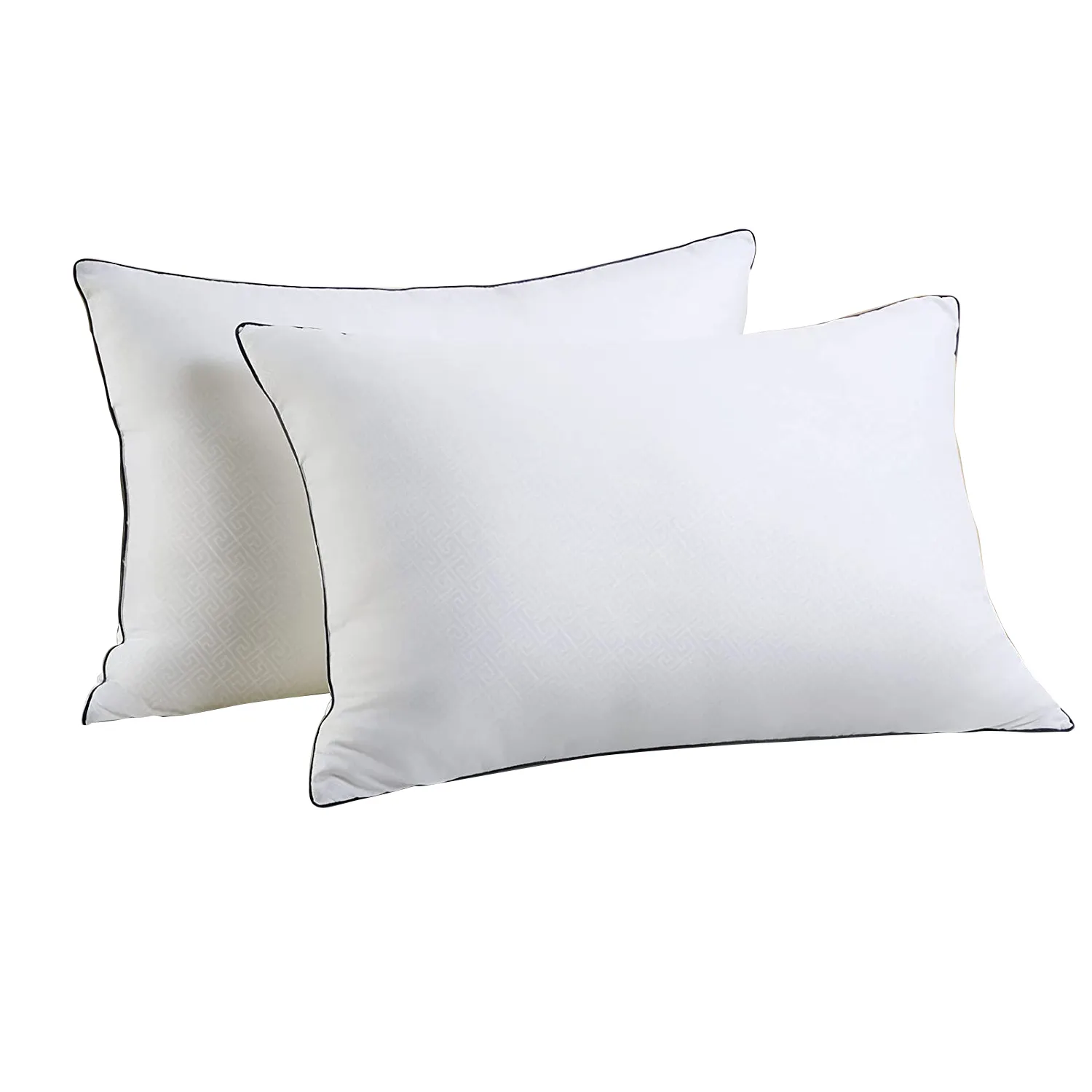 Almohadas de calidad suave de lujo, 100% poliéster, con funda de almohada de satén sedoso, precio de fábrica, 2 uds.