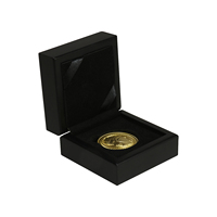 Collection commémorative d'économies personnalisées Boîtes à monnaie de présentation de stockage en velours pour cadeaux en bois