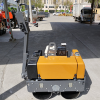 Compacteur vibrant manuel portable 330 kg à 800 kg, mini rouleau compresseur à tambour simple ou double, neuf, pour sols