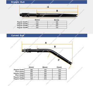 جديد # 1 2 # 4 # 6 # Oemعمل الشاق لعبة كبيرة الصيد الألومنيوم قضيب الصيد المؤخرة الصيد مستقيم مقبض المنحني - Product Image 2