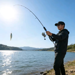 Canne à pêche spinning personnalisée en fibre de carbone légère pour la pêche à la carpe, canne de bateau/raft, blank de canne solide pour la pêche en lac, en ruisseau et en eau douce - Product Image 6