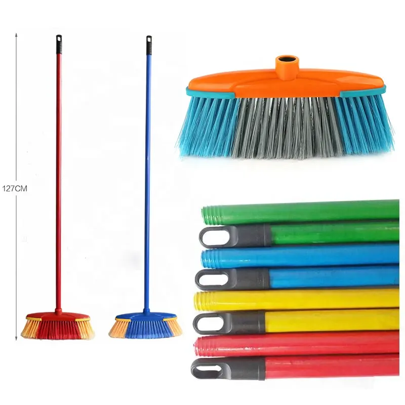 Lazy Brush Weight 200g Household Cleaning Broomstick Tool Indoor Soft Flat Plastic Broom Head Smart Magic Sweeper Brooms