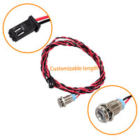 Konektor Tahan Air IP67 A2543 M10 2 Pin, Kabel PVC, Rangkaian Kabel, Lampu Depan, Alarm, Konektor Kustom Jantan Betina