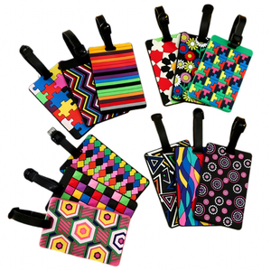 ป้ายกระเป๋าเดินทางพลาสติกพีวีซีนิ่มลายเรขาคณิตใหม่ - Product Image 1