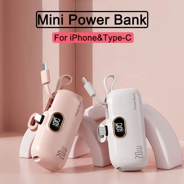 2026 Mini Power Bank Fast Charging Portable External Type C with Digital Display Product Category Power Banks & Power Station