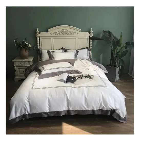 Hotel colcha de cama king size colchas/cubrecam ou lencol 400 fios edredon colchas bedding 2021 linen bedding french flax
