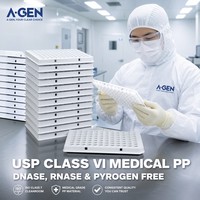 Plaque PCR blanche à 96 puits de 100 µl, sans RNase ni DNase, sans pyrogène, standard SBS, consommables de laboratoire pour PCR quantitative