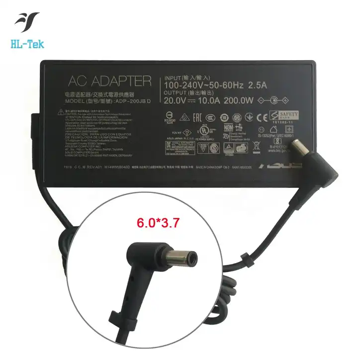 20V 10A 200W AC Power Adapter For ASUS ROG Zephyrus G15 GA503 Power Supply  6.0mm