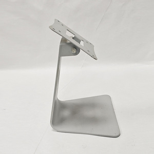 Zimmer Monitor Arm <b>Bracket</b> <b>Silver</b> 3mm Hole Diameter Laser Cut Metal Mounting Base - Product Image 2