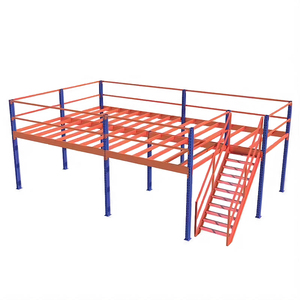 Мезонинная платформа-стеллаж для хранения, стальная мезонинная система, портативные стальные конструкции I-образного профиля, полы из стальных плит - Product Image 1