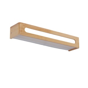 Luminaire mural LED en bois massif de style nordique, lumière blanche chaude, pour miroir, design moderne et minimaliste, luminaire de salle de bain en bois - Product Image 5