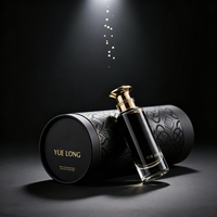 Boîte cylindrique texturée de luxe recyclable 100% personnalisée, ensemble d'emballages de parfum écologiques de 6ml avec tube en papier carton