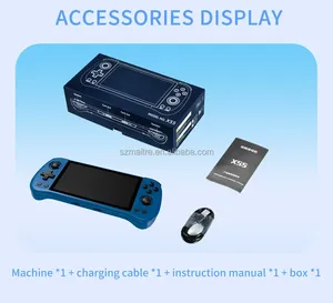 Портативные портативные игровые приставки Powkiddy X55 в стиле ретро, 5,5 "HD экран, выход для телевизора, 4000 мАч, классический умный игровой плеер - Product Image 2