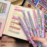 Stylos à double pointe pour aquarelle et marqueurs fluorescents, design élégant, parfaits pour la notation, le dessin et l'écriture de journaux