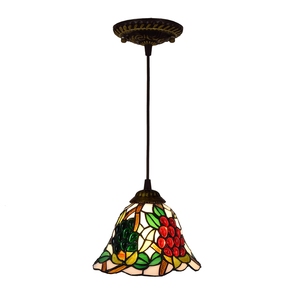 <span class=keywords><strong>Lustre</strong></span> Vintage européen en forme de feuille verte, pour Restaurant, pour salon, design antique, vitrail de Tiffany - Product Image 1