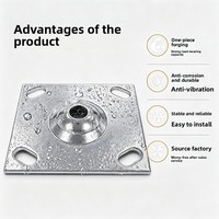 Roulettes universelles en acier au carbone galvanisé avec plaque de connexion inférieure, fixations industrielles pour roulettes de 3, 4 et 5 pouces