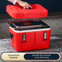 Glacière isotherme en acier inoxydable à double paroi avec doublure intérieure amovible, de qualité commerciale, portable, pour repas, 15L-50L, pour intérieur