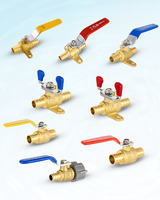 Válvula de bola de gas de control FIP de 1/2 pulgada con manija de 1/4 de vuelta, 2 puertos, 600 PSI de presión máxima, accesorio de plomería de latón OEM para el hogar