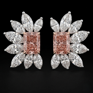 Pendientes de Diamantes, Joyería Fina, Corte Brillante Solitario, Piedras de Alta Claridad, Estilo Elegante y Minimalista, Regalo de Boda o Compromiso - Product Image 1