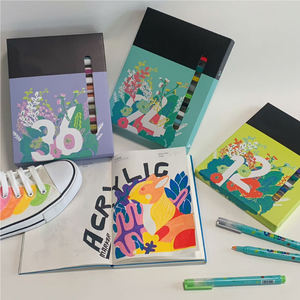 أقلام رسم فنية 24 أقلام رسم سريعة الجفاف أقلام رسم أقلام طلاء أكريليك للأقمشة والمعادن والزجاج والصخور والقماش - Product Image 1