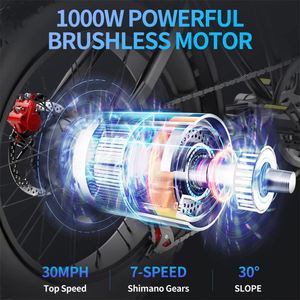 EE. UU. Almacén Ridstar Q20 20 "E Bike Ciclomotor eléctrico Bicicleta híbrida Bicicleta eléctrica de montaña Dirt Bike Fat Tire Bicicleta eléctrica para adultos - Product Image 3