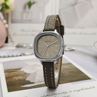 Montres carrées pour femmes ND125P, montres pour filles, bracelet en cuir simple, montres à quartz décontractées pour femmes, élégantes et minimalistes