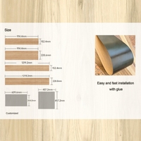 Patrón de madera LVT entrelazado impermeable mármol vinilo piso azulejo vinilo tablón LVT suelo Dryback vinilo piso pegamento abajo