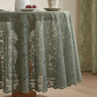 Nappe Ronde en Dentelle Blanche 90cm 180cm Style Vintage Floral pour Mariage Décoration de Table Cottagecore Vente en Gros
