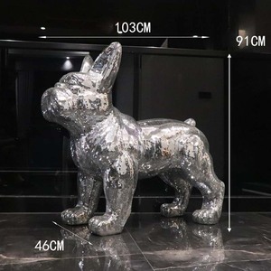 Cartoon Decoratie Wet Vechten Hond Sculptuur Huis Kinderzitje Cadeau Geometrische Dier Hond Sculptuur