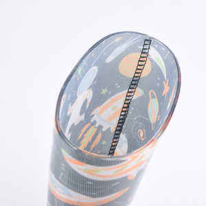 Bottes de pluie en PVC pour enfants, simples, imperméables, imprimées avec des astronautes et des fusées - Product Image 6