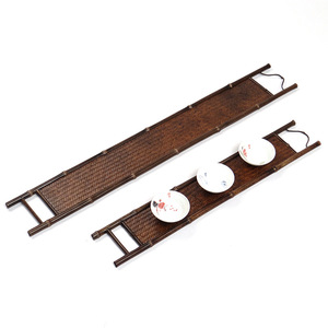 Bandeja de Té de Bambú Plegable con Diseño Plano para Accesorios de Ceremonia del Té Kung Fu, Origen Zhejiang - Product Image 2