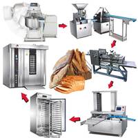 Nouvelle ligne de production de baguettes entièrement automatique, machine à façonner le pain, four rotatif à air chaud, machine à réchauffer les pains sur plateau