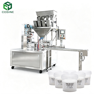 Machine de remplissage et d'emballage rotative à grande vitesse pour poudre d'épices (poivre, cumin, curry, sel) en pots et bouteilles, idéale pour les petites entreprises - Product Image 1