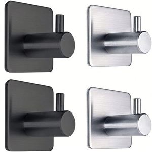Heavy Duty Hangers <b>Hooks</b> Wall Organisation Strong Stainless Steel Home Use Door Coat Self <b>Adhesive</b> Wall <b>Hook</b> for Wall Hanging - Product Image 2