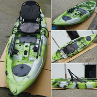 Fabricant de canoës et de kayaks en moulage par rotation NEOKUDO, kayak en LLDPE à assise surélevée, siège en aluminium haute résistance, kayak de pêche individuel